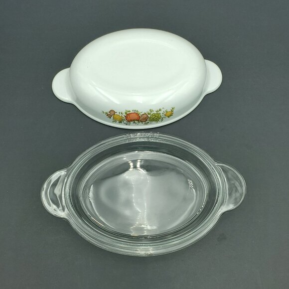 Corningware Spice of Life Small Oval Casserole Dish with Glass Lid Oval Grab-It - Picture 7 of 9